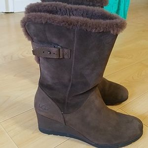 Ugg wedge boots Brown